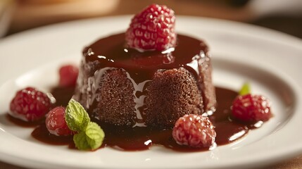  Close-up of a delicious dessert plated elegantly, showcasing colors and textures that invite indulgence