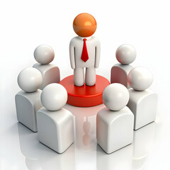 Applicant Showcasing Interpersonal Skills During Group Interview Activities With Interviewers and Space for Text