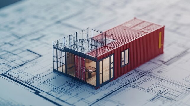 Elevated Living: A Volumetric Study of a Multi-Level Container Home