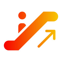 escalator up gradient icon