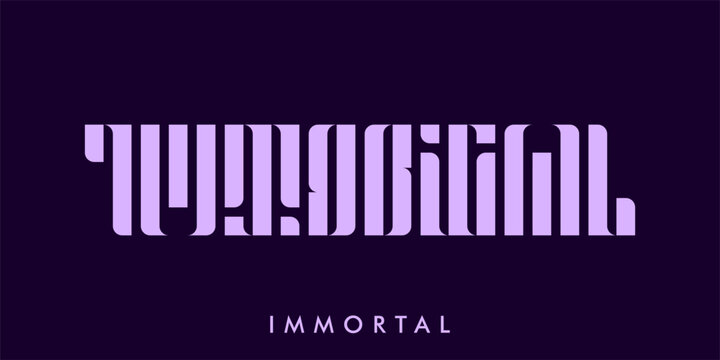 IMMORTAL ambigram logotype design concept for business logo