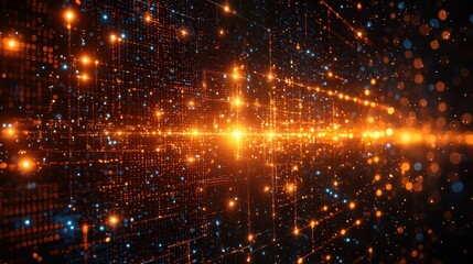 Digital Cosmos: A mesmerizing journey into the heart of data streams and interconnected networks, showcasing the beauty of digital information in motion.