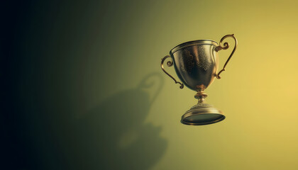 vintage trophy, digital art, with white tones