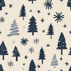 Obraz premium Scandinavian Winter Motifs in Minimalist Style