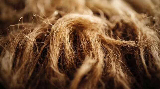 Close Up Of Light Brown Natural Fibers