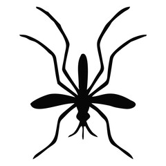 BLACK SILHOUETTE OF FLYING MOSQUITO