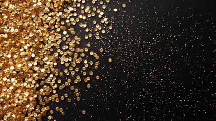 Luxe black and gold background, intricate metallic details, shimmering gold flecks, designed for a high-end business presentation look