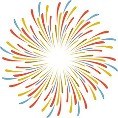 New year colorful fireworks vector