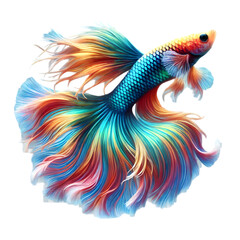 Fototapeta premium 3d Guppy Fish swimming on transparent background 