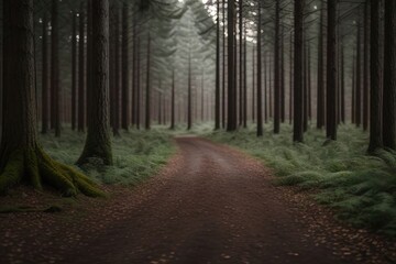 Naklejka premium Forest with path background