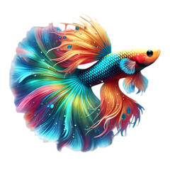 Fototapeta premium Guppy Fish on transparent background 