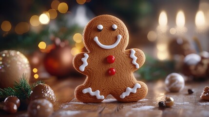 Gingerbread cookie food anthropomorphic.