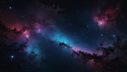 Fototapeta premium Space galaxy night sky purple and blue background