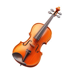 Fototapeta premium Violin Isolated on Transparent Background