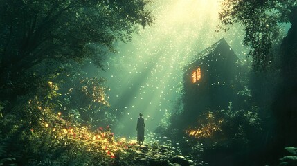 Enchanted Forest House: A Mystical Landscape