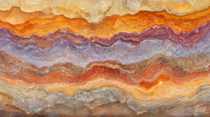 Fototapeta premium Layered Onyx Stone Showing Varied Hues and Textures
