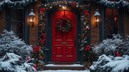 Door christmas decoration holiday.