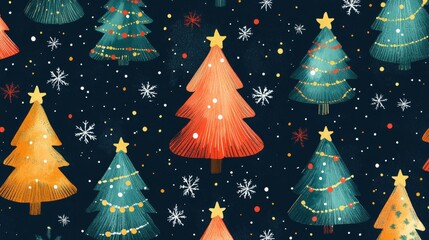 Christmas tree backgrounds pattern paper.
