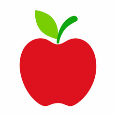 red apple isolated on white