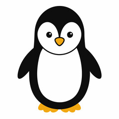 penguin on a white