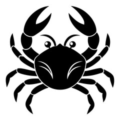 a crab vector silhouette image