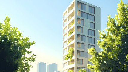 Design an earthquake-resistant high-rise building for a metropolitan area prone to seismic activity. Seismic. Illustration