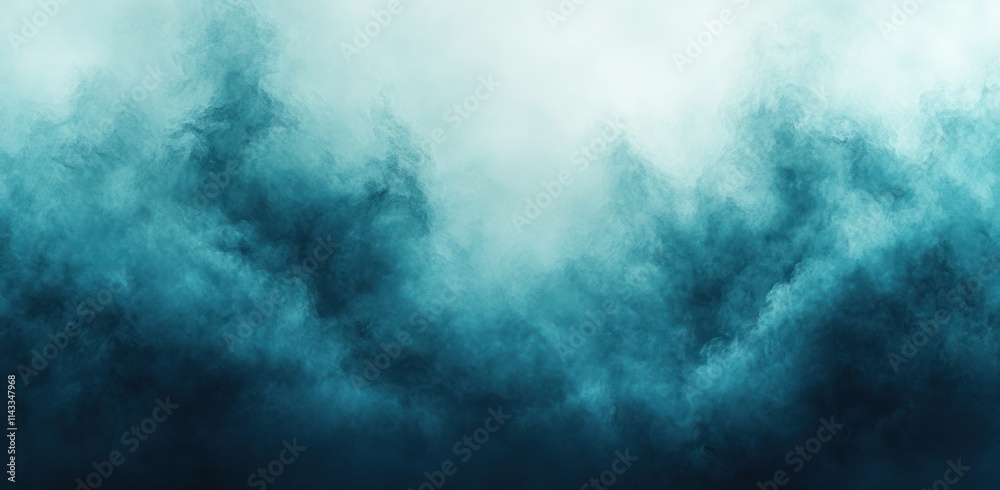 Aufkleber blue teal turquoise grainy gradient background glowing texture abstract design