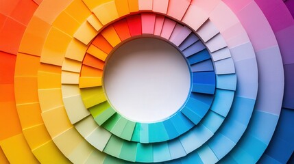 Obraz premium Technology equipment rainbow circle.