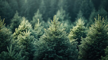 Chrismas tree in forest.