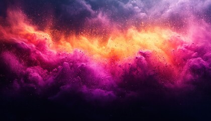 Colorful Explosion of Paint Abstract Art Dynamic Composition