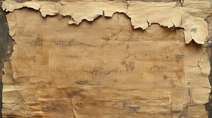 Aged Cardboard Texture Showing Damage And Wear