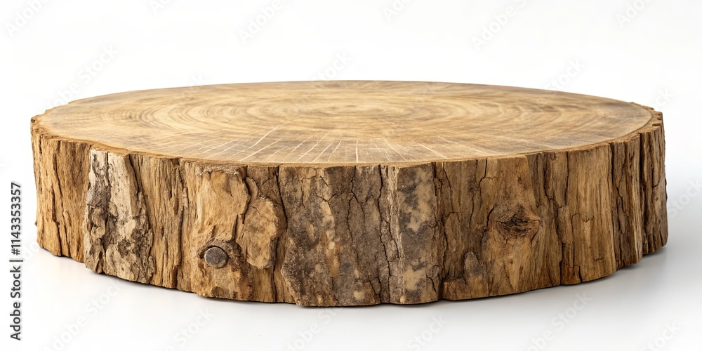Poster A large log with a round shape