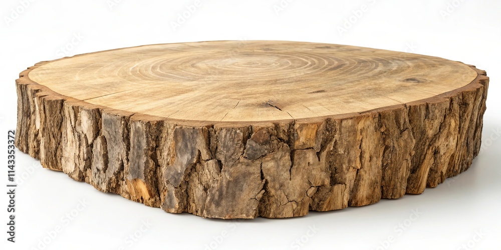 Aufkleber a large log with a wood grain pattern