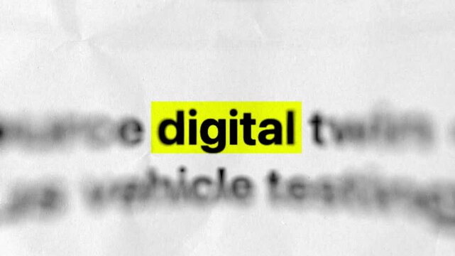 Dynamic loopable animation featuring the word &lsquo;Digital&rsquo; with match-cut transitions and evolving typography styles. Ideal for tech, innovation, business, and digital transformation projects.