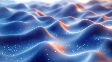 Obraz premium abstract 3d render animation of surface with waves modern background design seamless looped vide