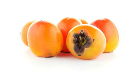 Red ripe persimmons