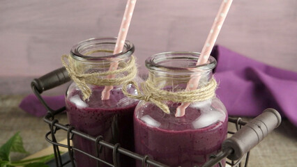 Fresh red fruits smoothie