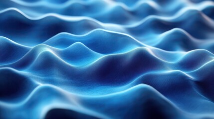 Obraz premium abstract 3d render blue background with wavy lines modern animation motion design seamless looped vide