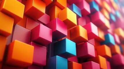 Obraz premium abstract 3d render geometric background design with multicolored cube