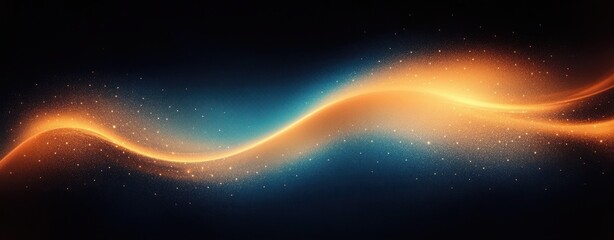 Obraz premium Abstract Vibrant Colorful Flowing Curves Glowing Blue Yellow Background Design