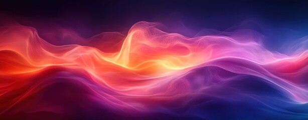 Obraz premium Abstract Fluid Shapes Gradient Red Purple Soft Lighting Modern Minimalism