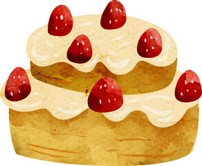 Birthday Cake. Slice Cake