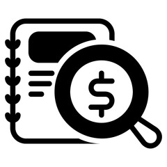 Audit icon with glyph style