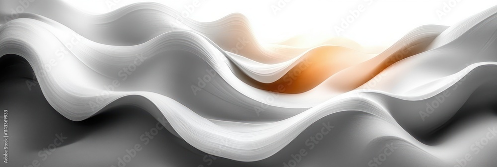 Poster Abstract Wave Design Smooth Gradient Light Background