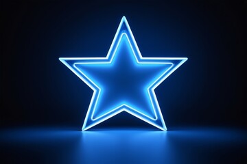 Obraz premium a close up of a neon star on a black background