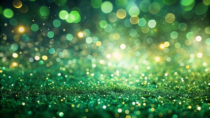 Fototapeta premium Emerald Sparkle Shimmering Lights and a Depth of Green