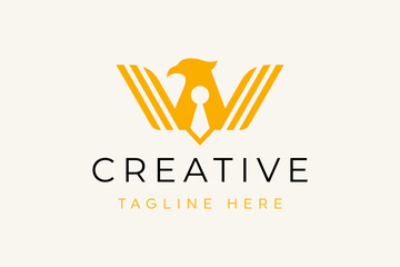 Letter W Eagle Logo design