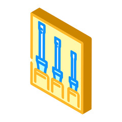 screwdrivers car repair tool isometric icon vector. screwdrivers car repair tool sign. isolated symbol illustration