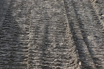 Bulldozer Hill Of Textured Land Patterns
