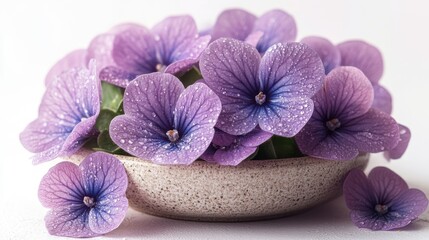 beautiful african violets clipart isolated on white background african violets